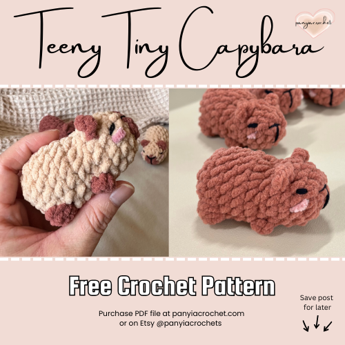 Teeny Tiny Capybara Crochet Pattern