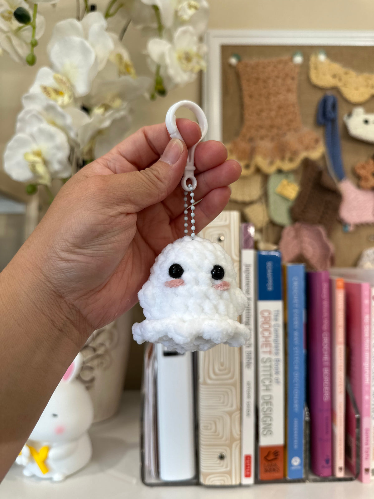Mini Ghost on Keychain