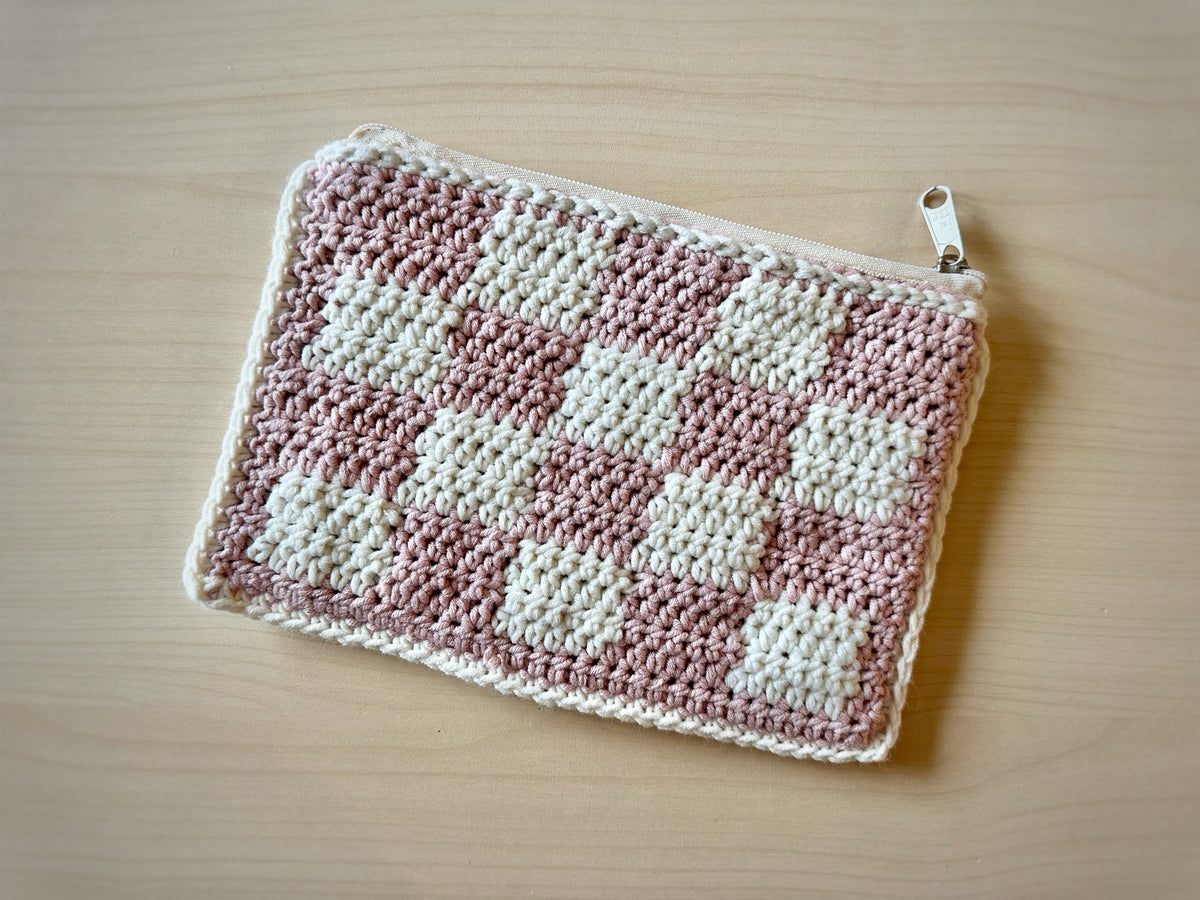 Two Tone Checker Pouch